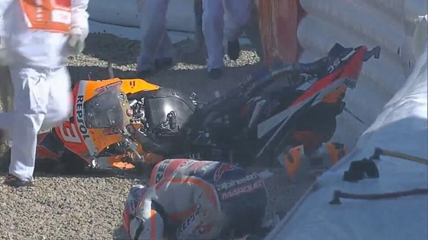 Marc Márquez sufre un accidente Marc Márquez sufre un accidente