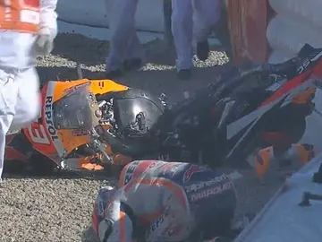 Marc Márquez sufre un accidente Marc Márquez sufre un accidente