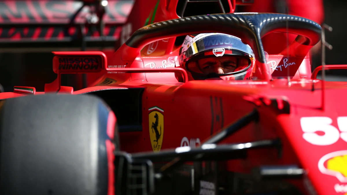 Carlos Sainz, en el Ferrari