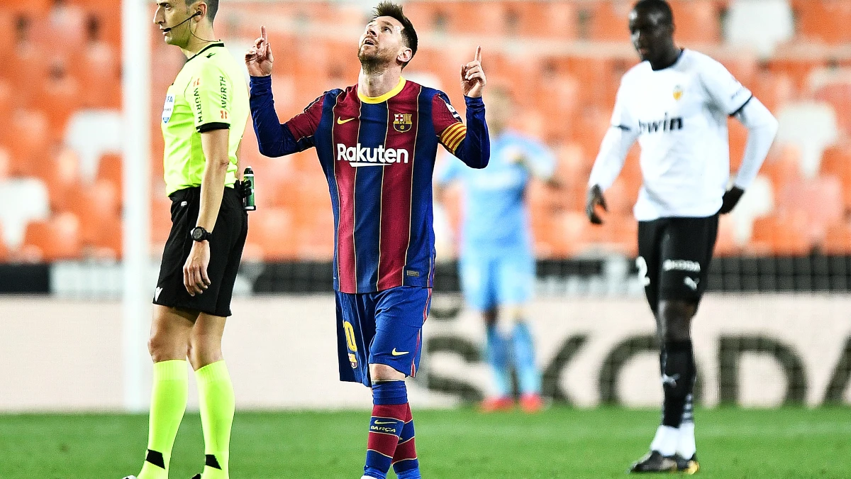 Lionel Messi celebra un gol