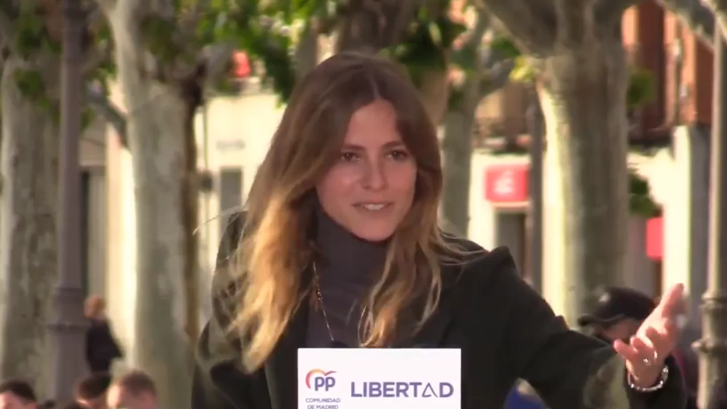 Bea Fanjul, durante un acto de campaña del PP de la Comunidad de Madrid Bea Fanjul, durante un acto de campaña del PP de la Comunidad de Madrid