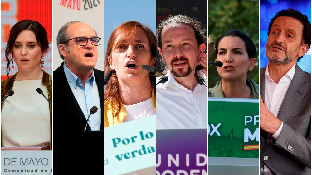 Los candidatos a la presidencia de la Comunidad de Madrid en las elecciones del 4 de mayo