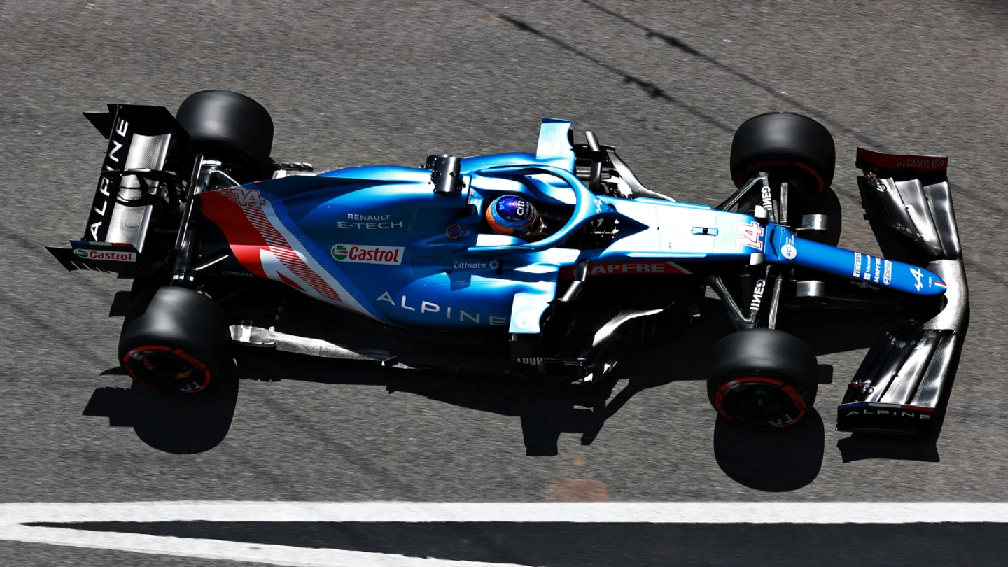 Fernando Alonso, con el Alpine Fernando Alonso, con el Alpine