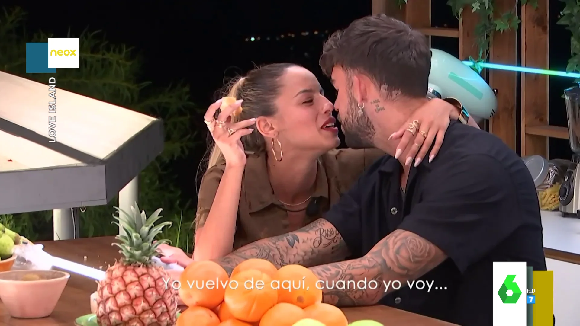 Los besos de una pareja de Love Island que indignan a Dani Mateo: "Es hasta antihigiénico"