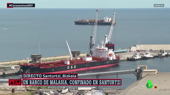 Barco en cuarentena en Santurtzi Barco en cuarentena en Santurtzi
