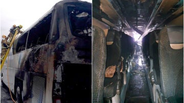 Evacúan un autobús incendiado lleno de jugadores de entre 13 y 16 años en Alicante