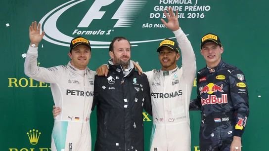 Nico Rosberg, Lewis Hamilton y Max Verstappen Nico Rosberg, Lewis Hamilton y Max Verstappen