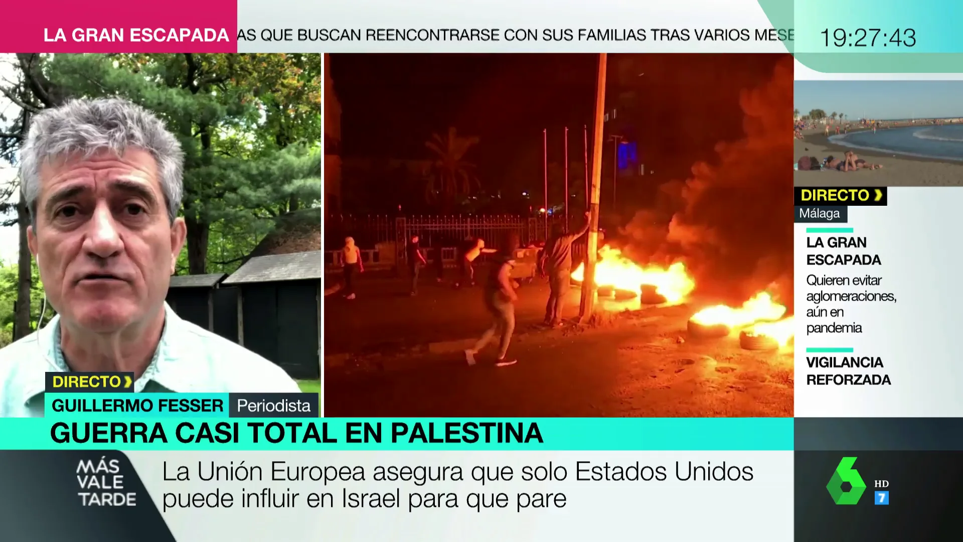 Guillermo Fesser explica las claves de la postura de Estados Unidos sobre Israel: "Este país no conoce nada de Palestina"