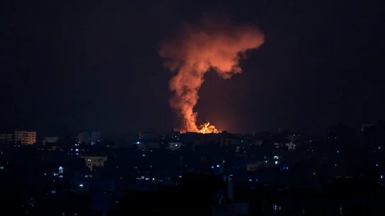 Imagen de los bombardeos en Gaza Franja de Gaza