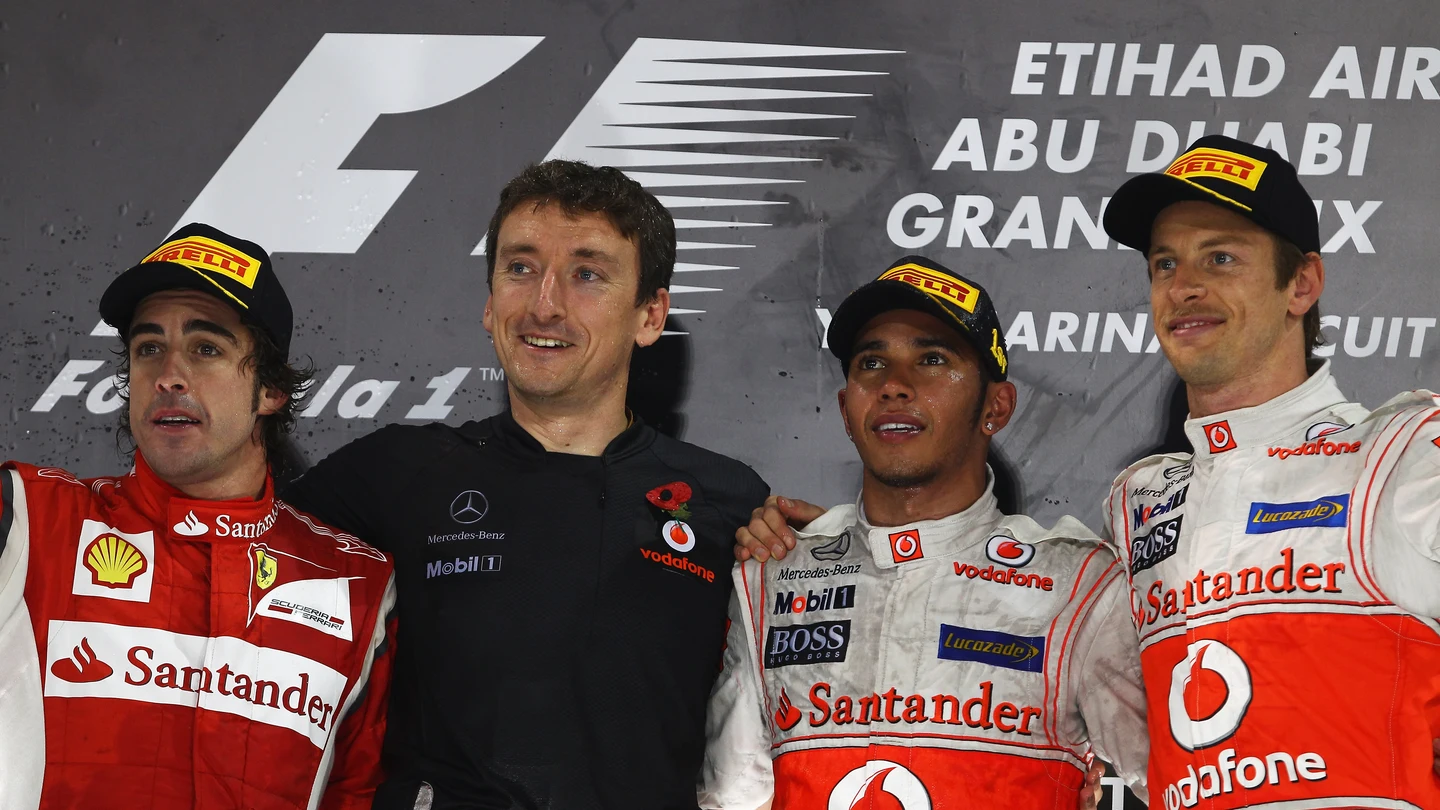 Fernando Alonso, Andy Latham, Lewis Hamilton y Jenson Button Fernando Alonso, Andy Latham, Lewis Hamilton y Jenson Button