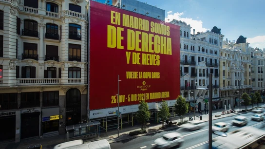 Lona promocional de la Copa Davis en Madrid Copa Davis