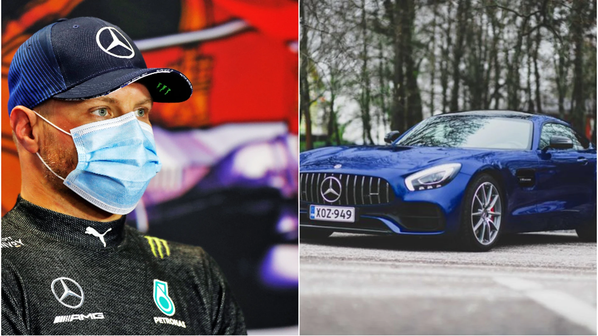 Valtteri Bottas y su Mercedes AMG GT S