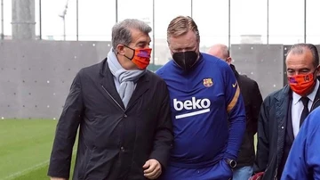 Joan Laporta y Ronald Koeman