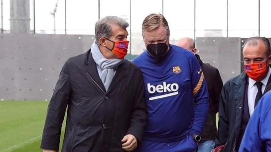 Joan Laporta y Ronald Koeman Joan Laporta y Ronald Koeman