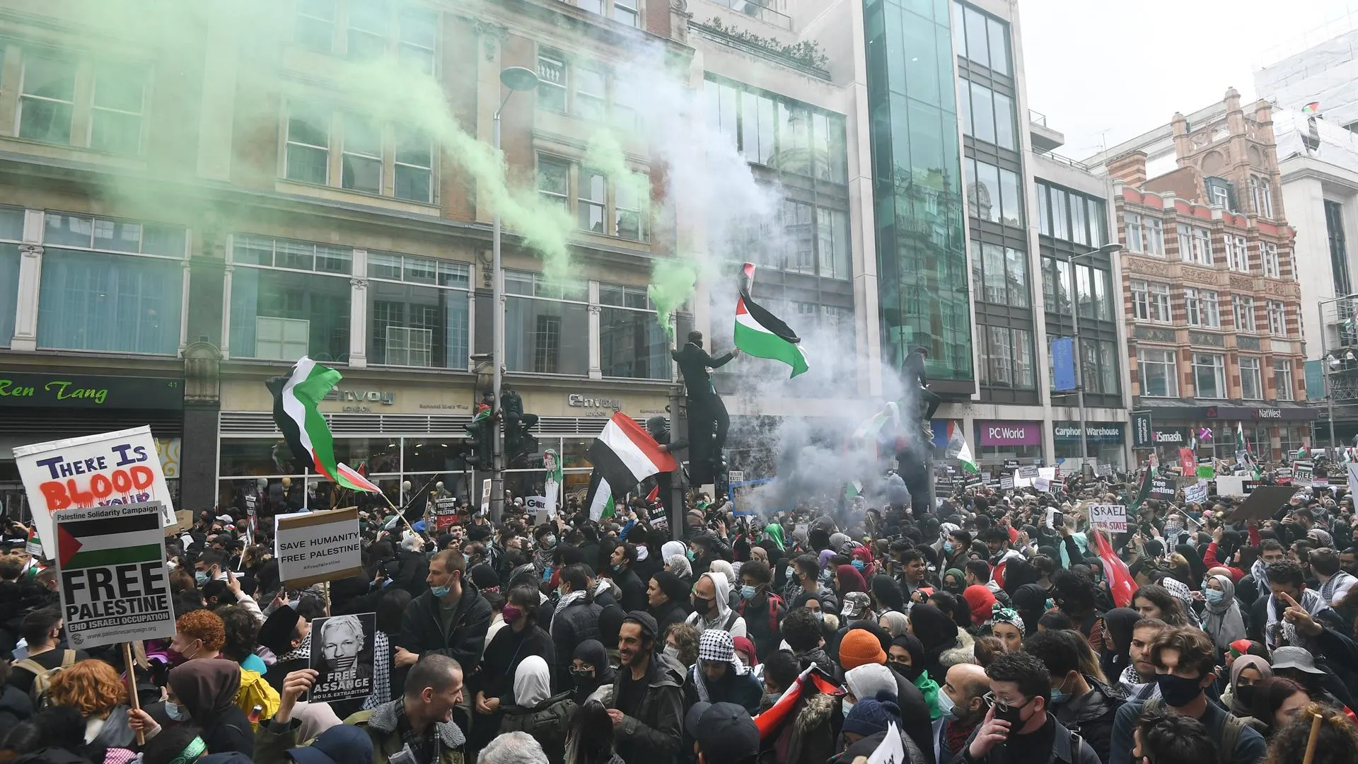 Protesta frente a la embajada de Israel en Londres