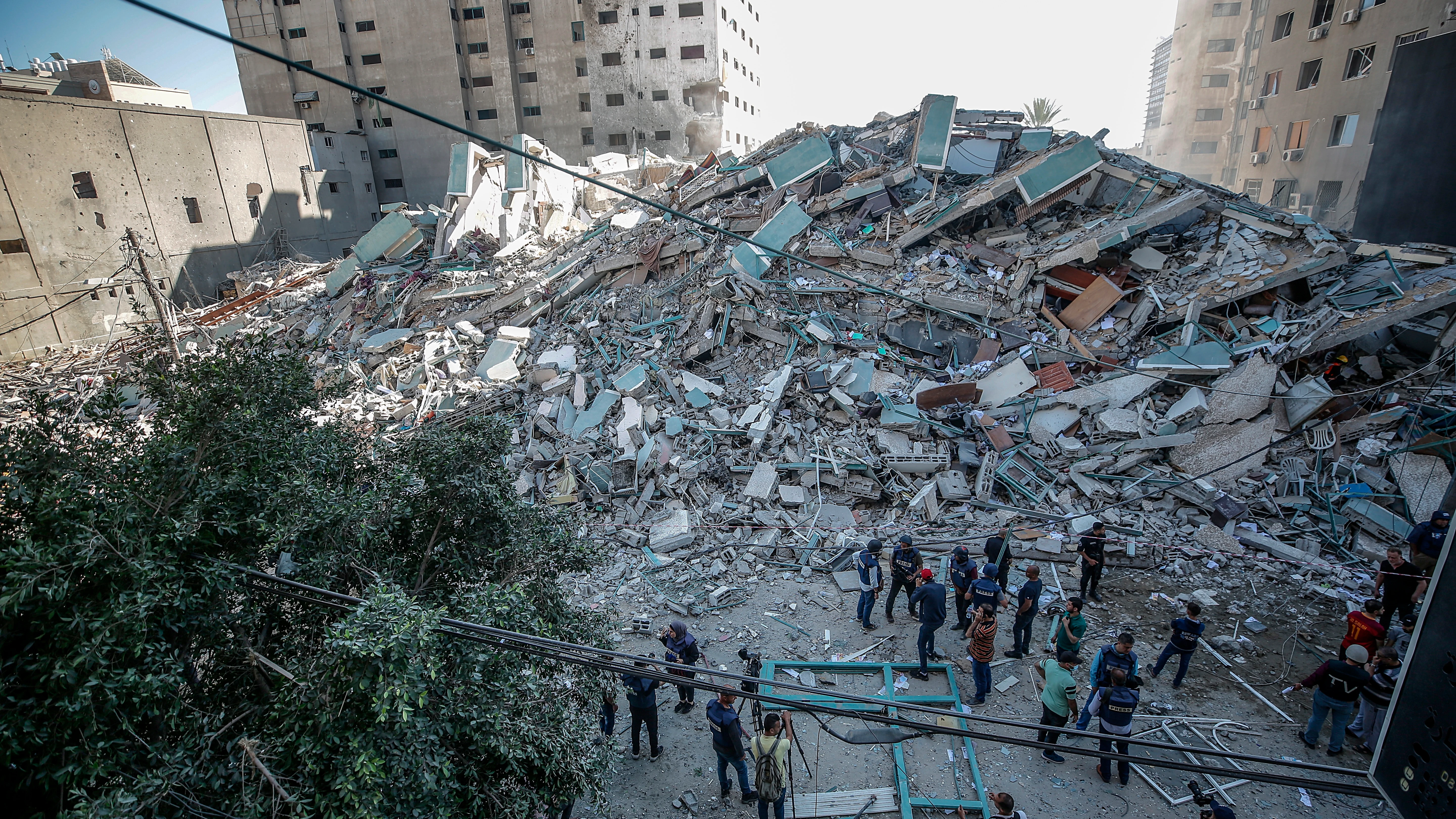 Domicilios derribados por las bombas de esta madrugada en Israel