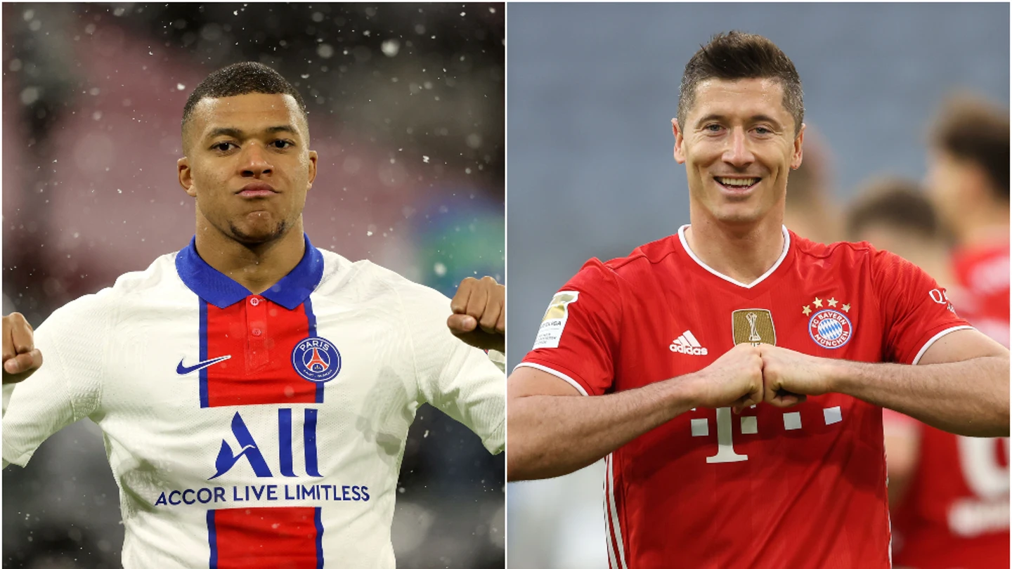 Kylian Mbappé y Robert Lewandowski Kylian Mbappé y Robert Lewandowski