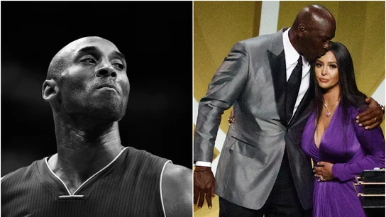 Michael Jordan abraza a Vanessa Bryant tras su discurso en memoria de Kobe Michael Jordan abraza a Vanessa Bryant tras su discurso en memoria de Kobe