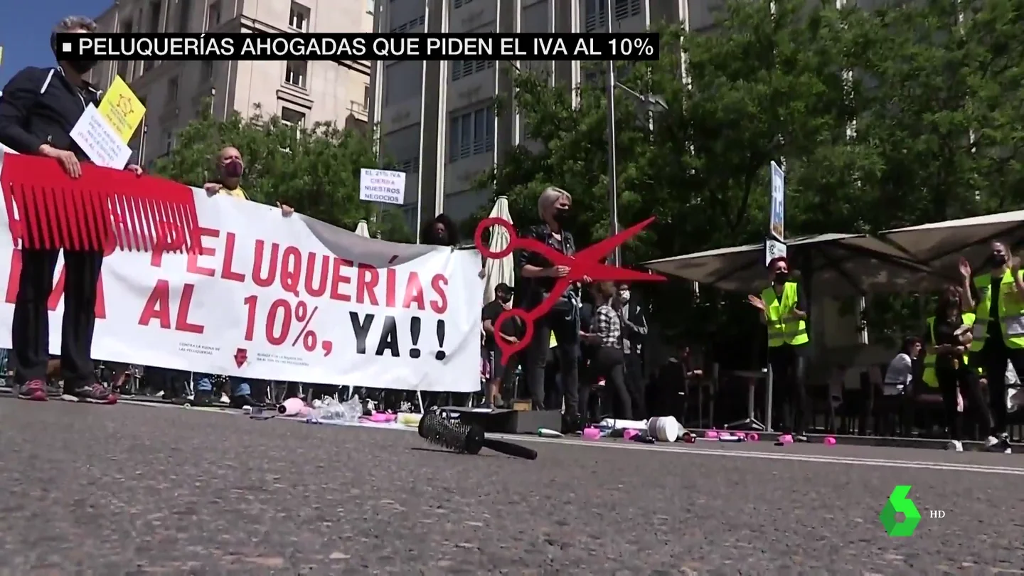 Protesta del sector de la peluquería Protesta del sector de la peluquería