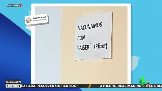 "Vacunamos con Faiser": el cartel viral de un centro de salud sobre las vacunas "Vacunamos con Faiser": el cartel viral de un centro de salud sobre las vacunas