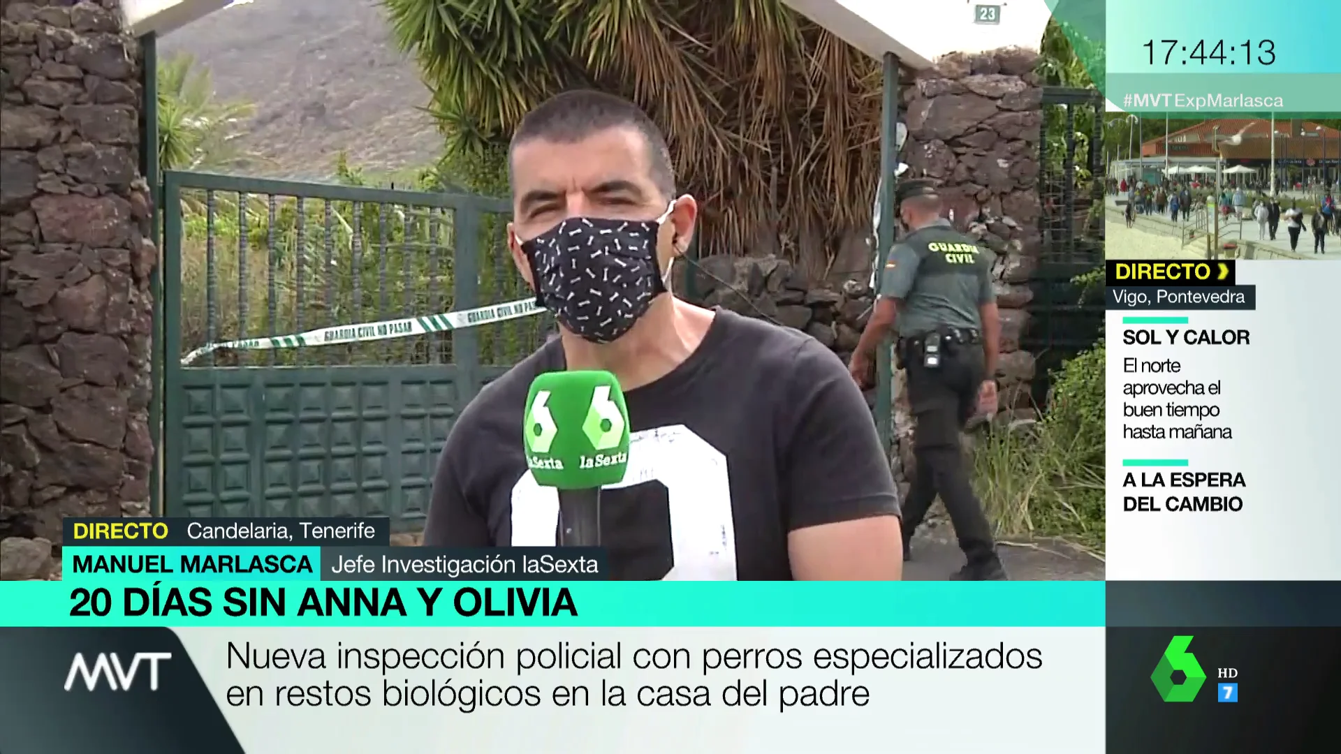 Registran la casa del padre de las niñas desaparecidas en Tenerife con perros especializados en restos biológicos 