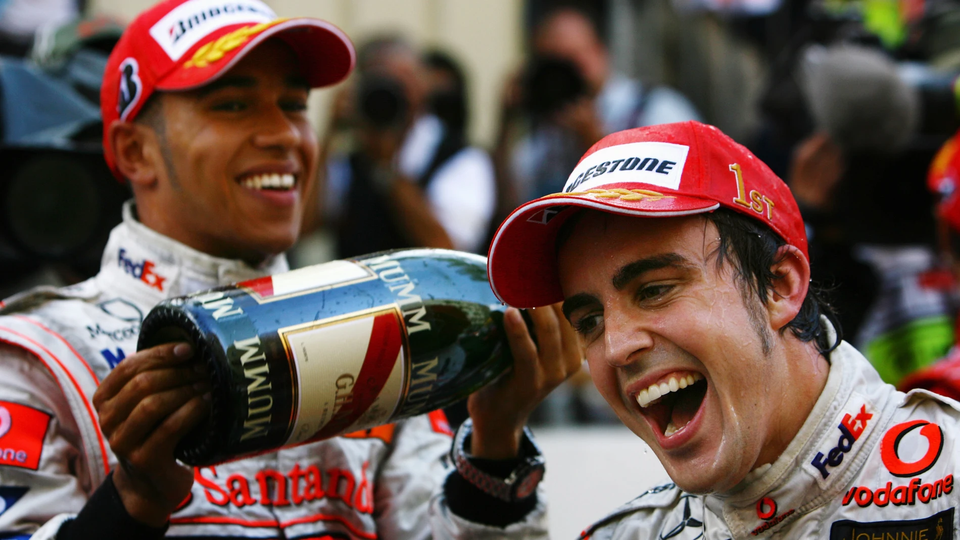 Lewis Hamilton y Fernando Alonso en el GP de Mónaco de 2007
