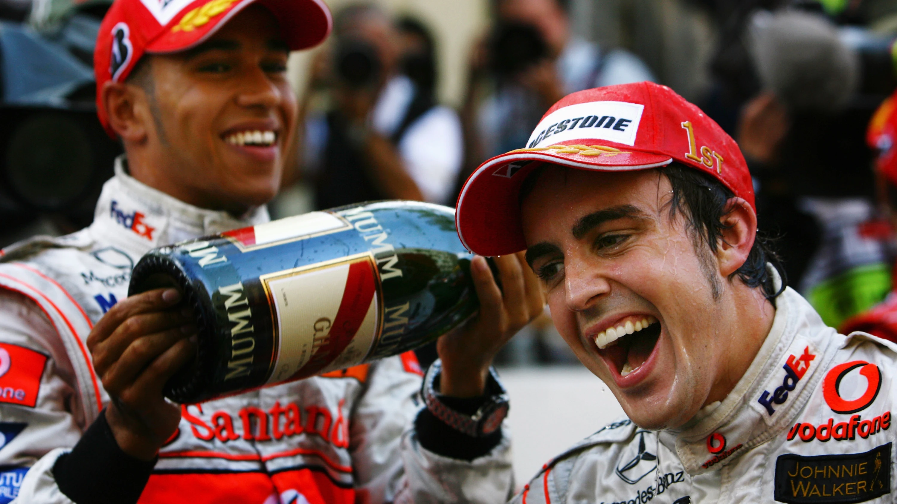 Lewis Hamilton y Fernando Alonso en el GP de Mónaco de 2007