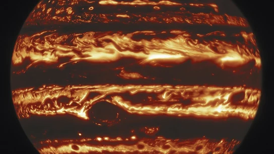 Luz infrarroja La NASA publica tres imágenes de Júpiter que muestran particularidades de su atmósfera