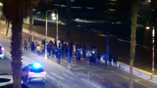 Captura de vídeo de la entrada de migrantes en Melilla Captura de vídeo de la entrada de migrantes en Melilla
