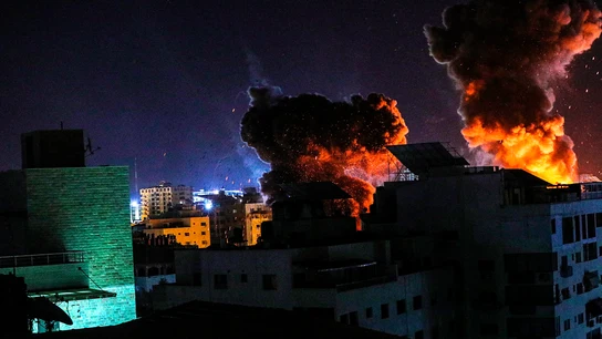 Imagen de una explosión en la Franja de Gaza tras los bombardeos de Israel (Archivo) Imagen de una explosión en la Franja de Gaza tras los bombardeos de Israel (Archivo)