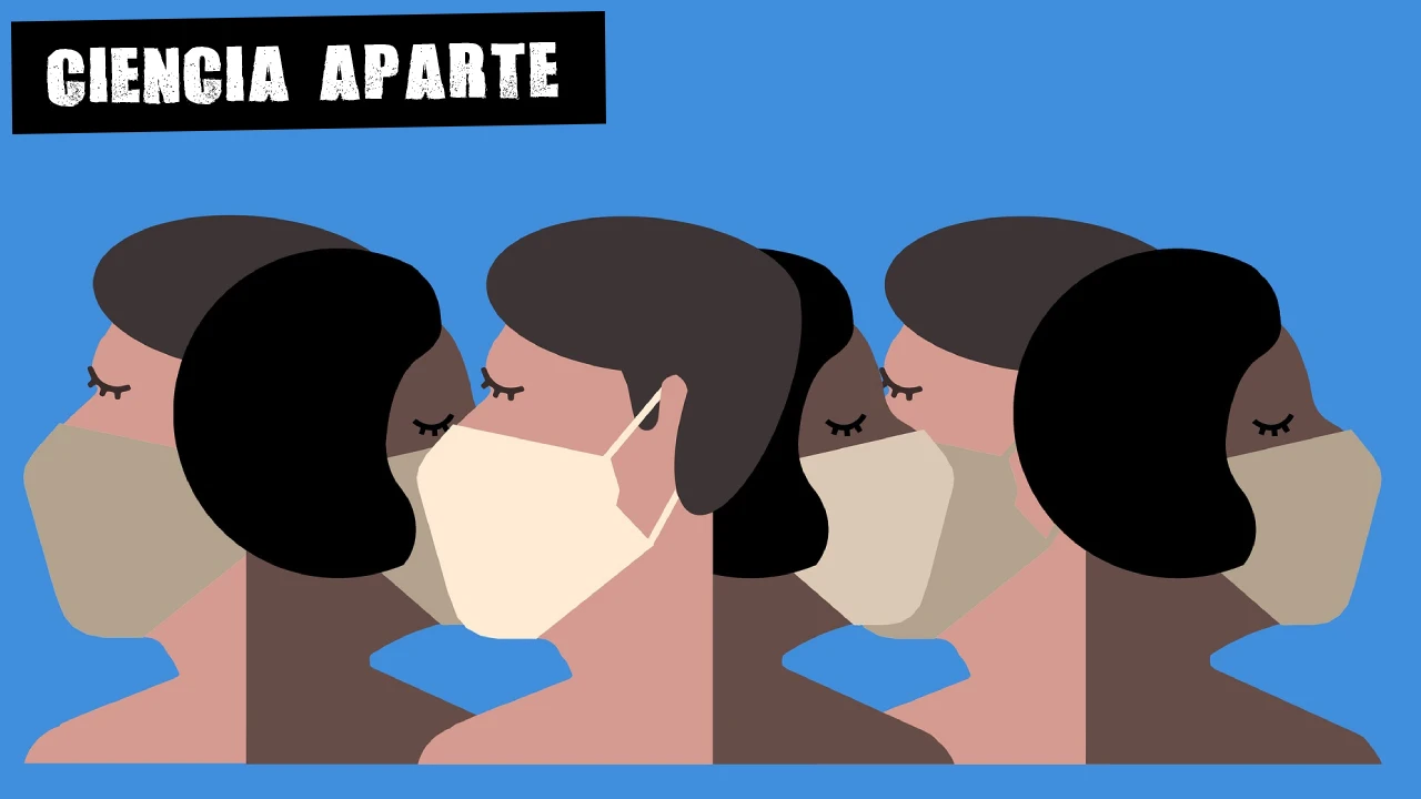 Ilustración de personas con mascarilla