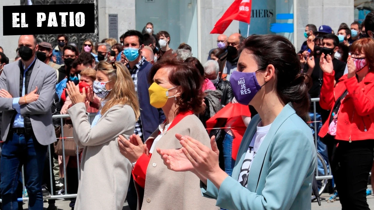 Carmen Calvo e Irene Montero en la manifestación del Primero de Mayo (Archivo) Carmen Calvo e Irene Montero (Archivo)