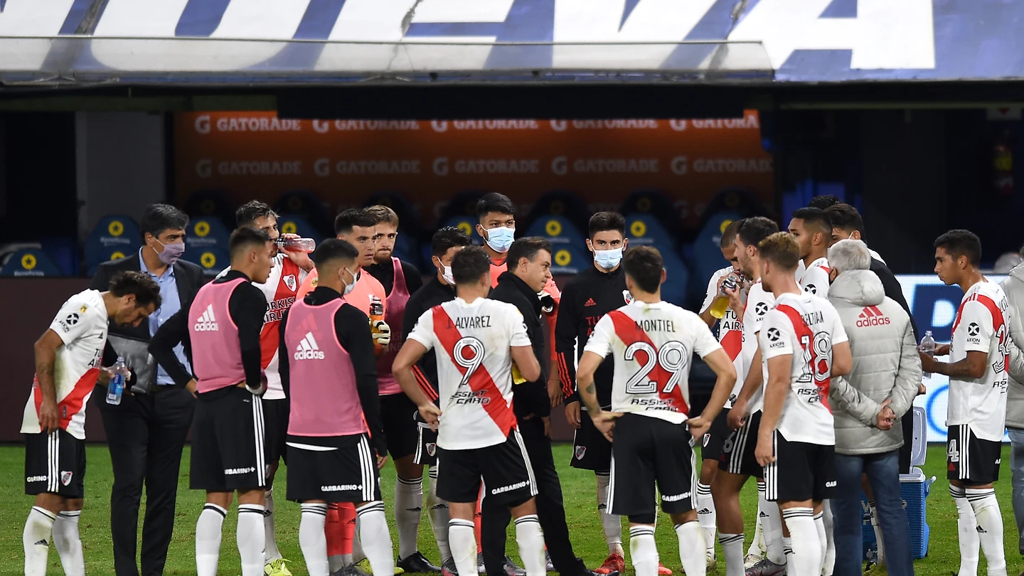 Jugadores de River en el partido frente a Boca Juniors Jugadores de River en el partido frente a Boca Juniors