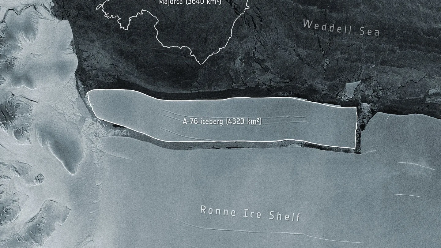 El mayor iceberg del mundo se desprende de la Antártida: es más grande que Mallorca El mayor iceberg del mundo se desprende de la Antártida: es más grande que Mallorca