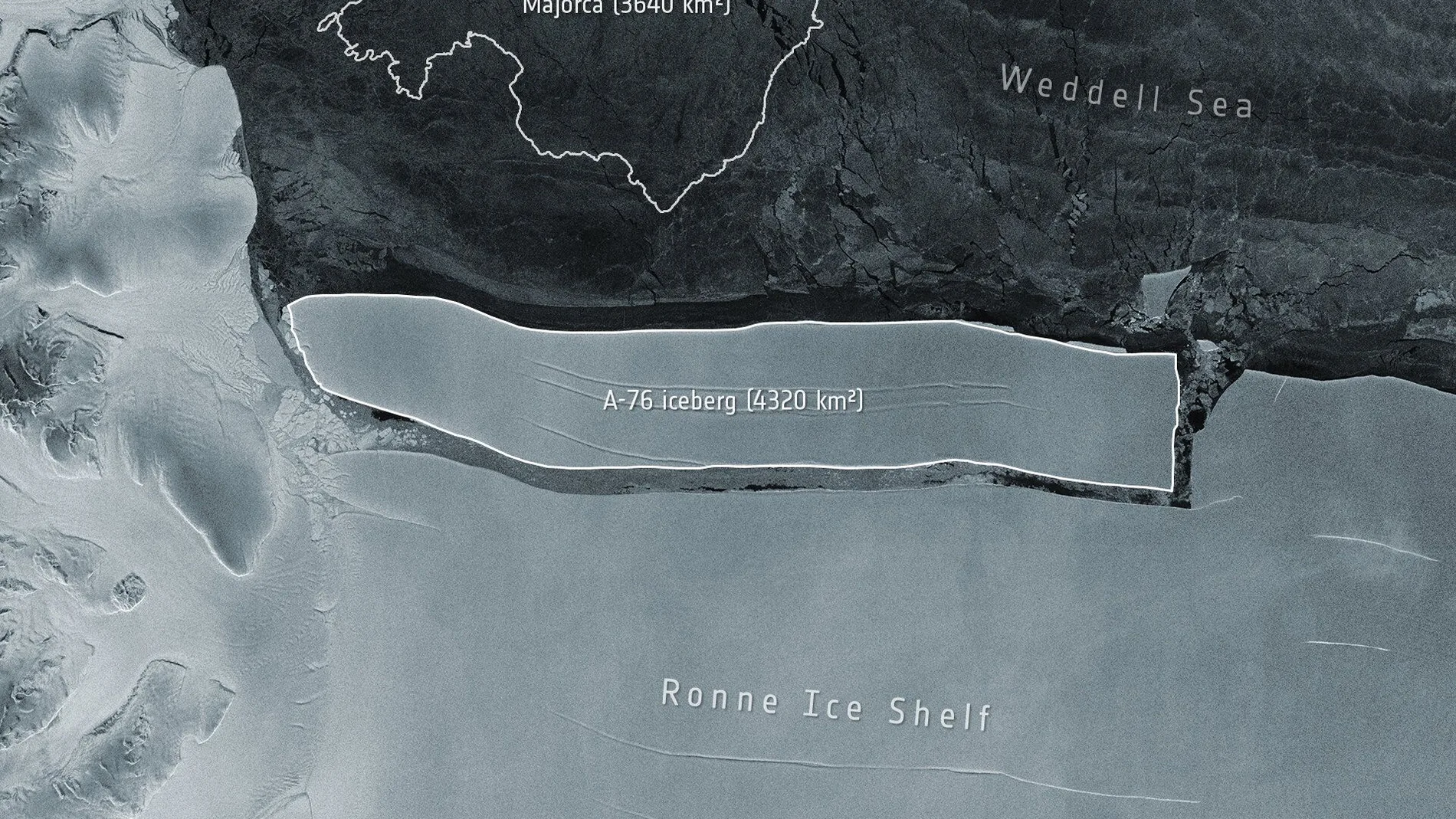 El mayor iceberg del mundo se desprende de la Antártida: es más grande que Mallorca