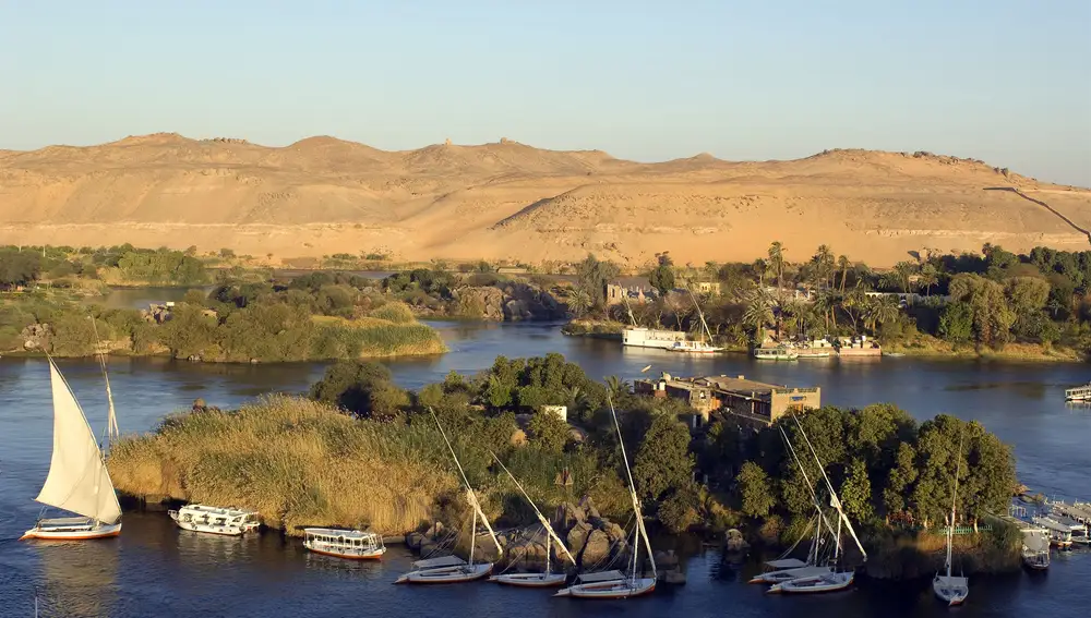 Pequeña isla en el Nilo