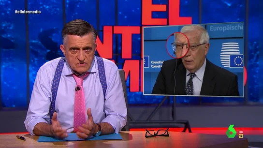 La reacción de Wyoming al ver a Borrell con las gafas pegadas con celo La reacción de Wyoming al ver a Borrell con las gafas pegadas con celo