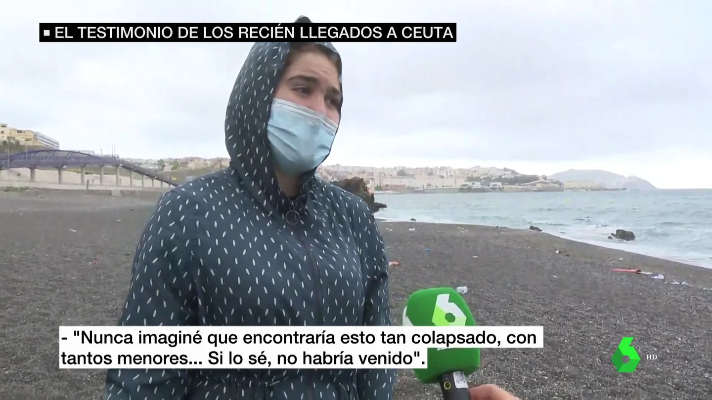 Joven migrante en Ceuta Joven migrante en Ceuta