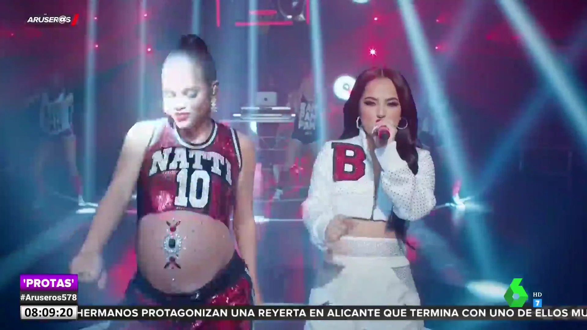 La espectacular actuación de Natti Natasha en la recta final de su embarazo junto a Becky G