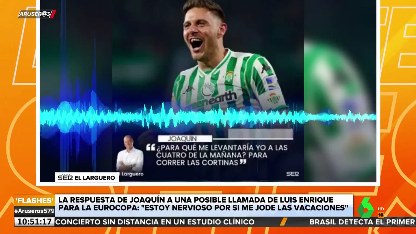 La irónica respuesta de Joaquín a la hipotética llamada de Luis Enrique para jugar con la Selección La irónica respuesta de Joaquín a la hipotética llamada de Luis Enrique para jugar con la Selección