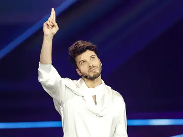 Blas Cantó durante la segunda semifinal de Eurovisión