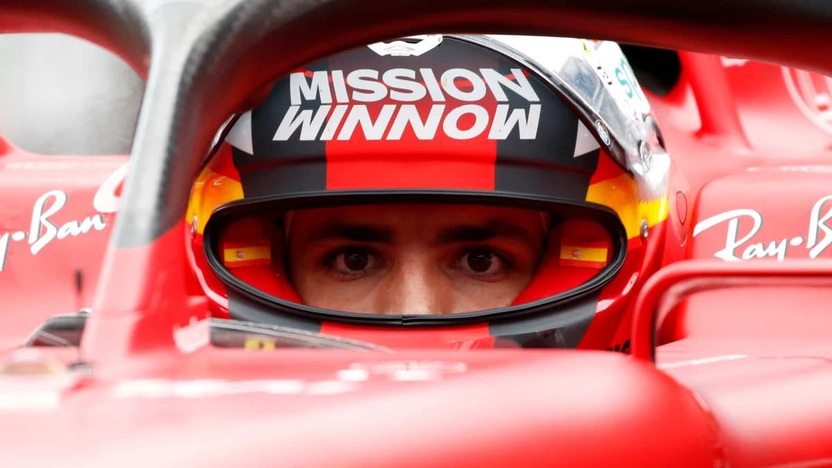 Carlos Sainz, en el Ferrari