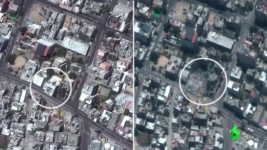 Antes y después de los bombardeos en Gaza Antes y después de los bombardeos en Gaza