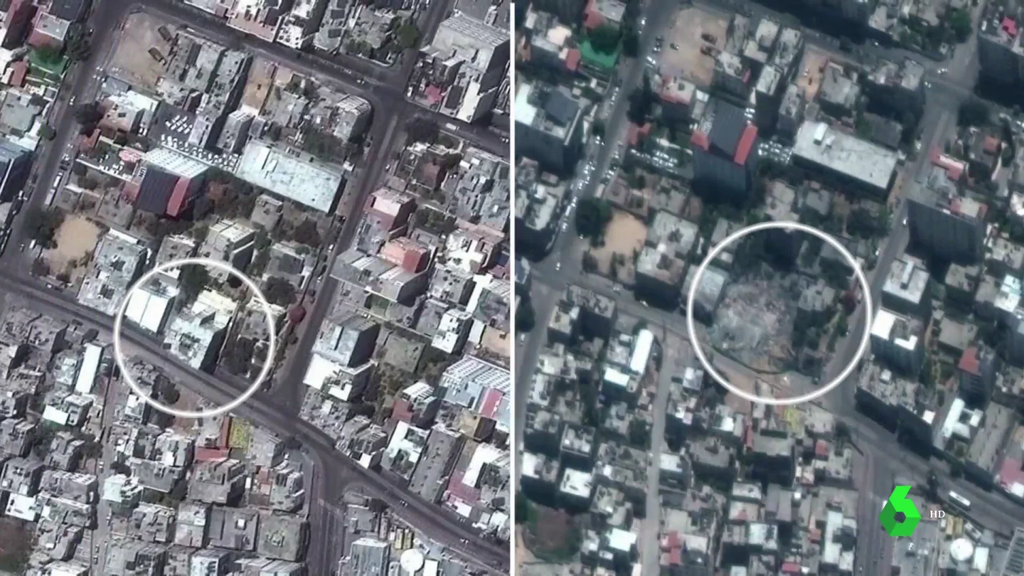 Antes y después de los bombardeos en Gaza Antes y después de los bombardeos en Gaza