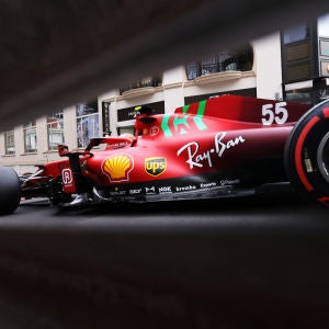 Carlos Sainz, con el Ferrari en Mónaco Carlos Sainz, con el Ferrari en Mónaco