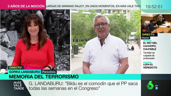 Los periodistas Mamen Mendizábal y Gorka Landaburu Los periodistas Mamen Mendizábal y Gorka Landaburu