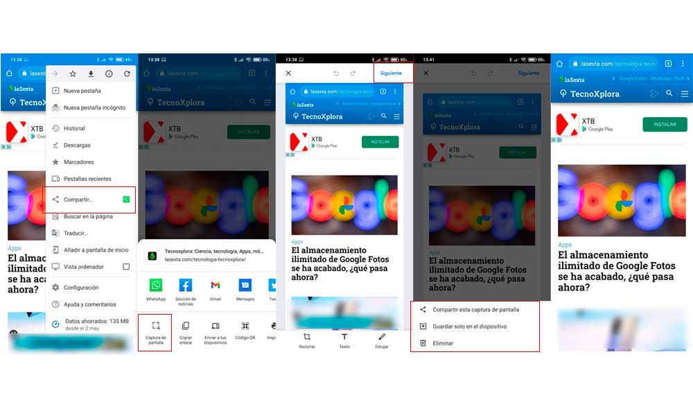 Capturando desde Chrome