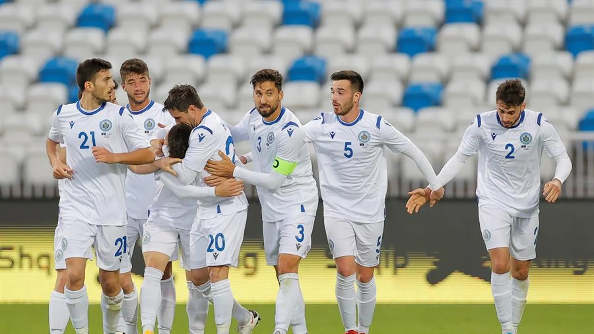 San Marino celebra un gol casi dos años después