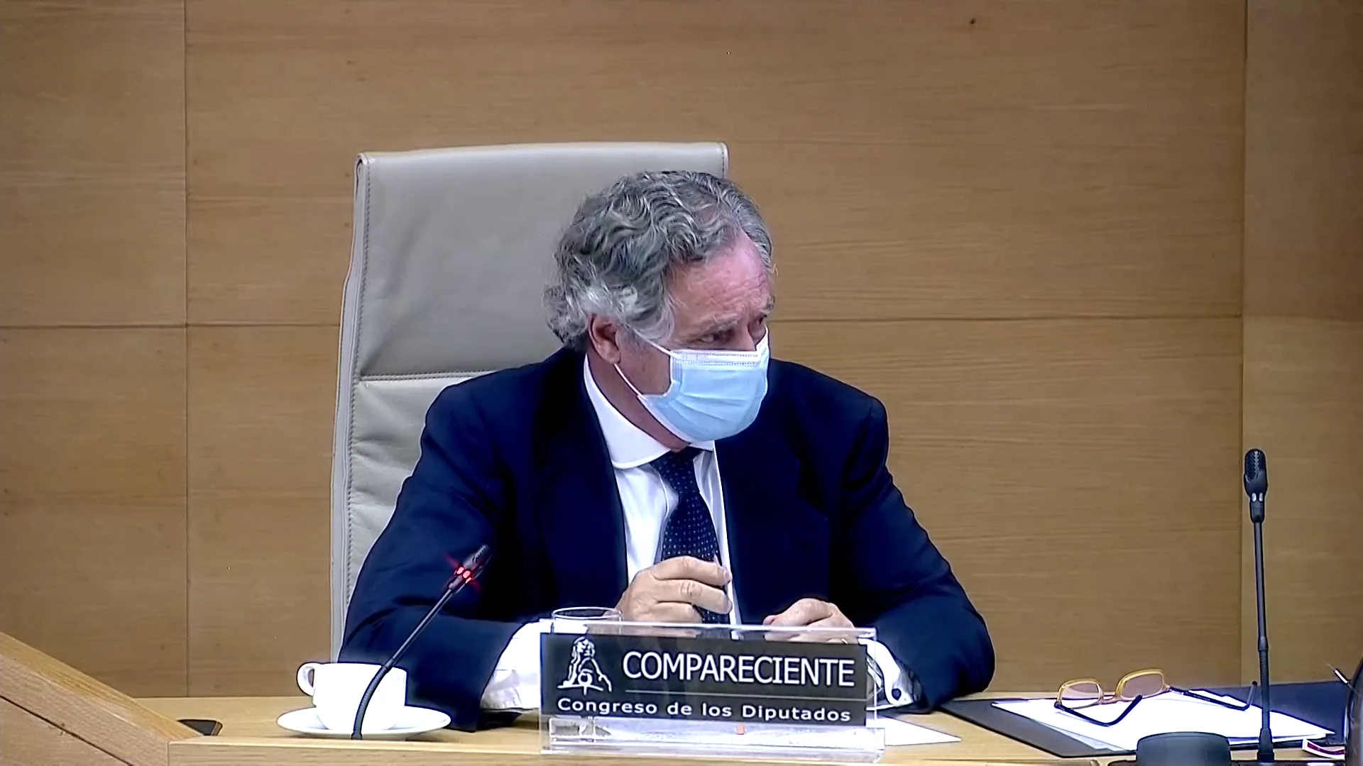 El empresario Ignacio López del Hierro, durante su comparecencia en el Congreso.