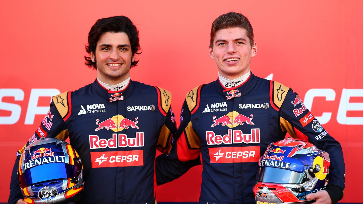 Carlos Sainz y Max Verstappen en sus tiempos de 'rookies' Carlos Sainz y Max Verstappen en sus tiempos de 'rookies'